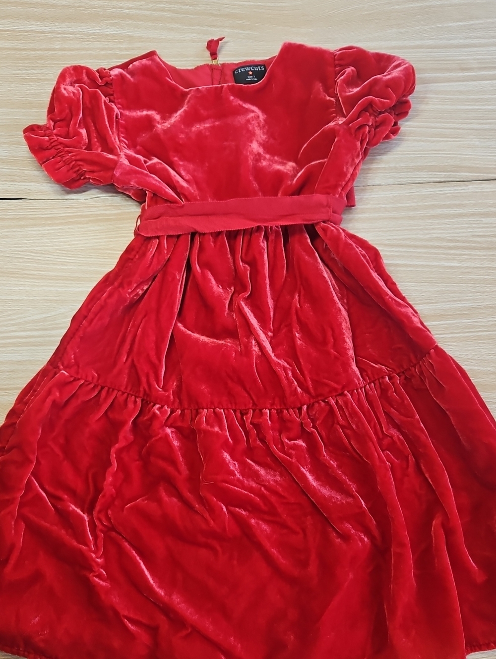 Crewcuts Girls' Red Velvet Party Dress Christmas Sz 7